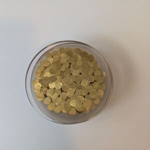 Set of 4 Gold Coasters - Lucite Acrylic Confetti Round